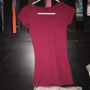 Red v-neck